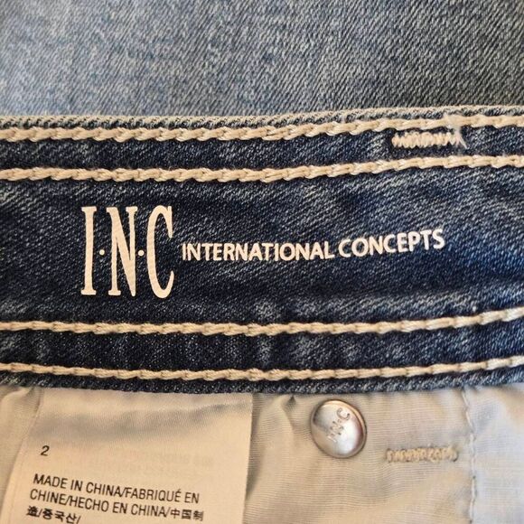 Inc International Concepts Womens Fray Trim Tulip Hem Denim Skirt Blue Size 2 - Picture 4 of 11